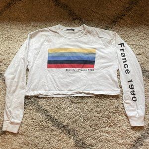 Brandy melville biarritz france long sleeve crop
